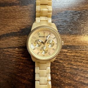 Michael Kors acrylic & gold watch